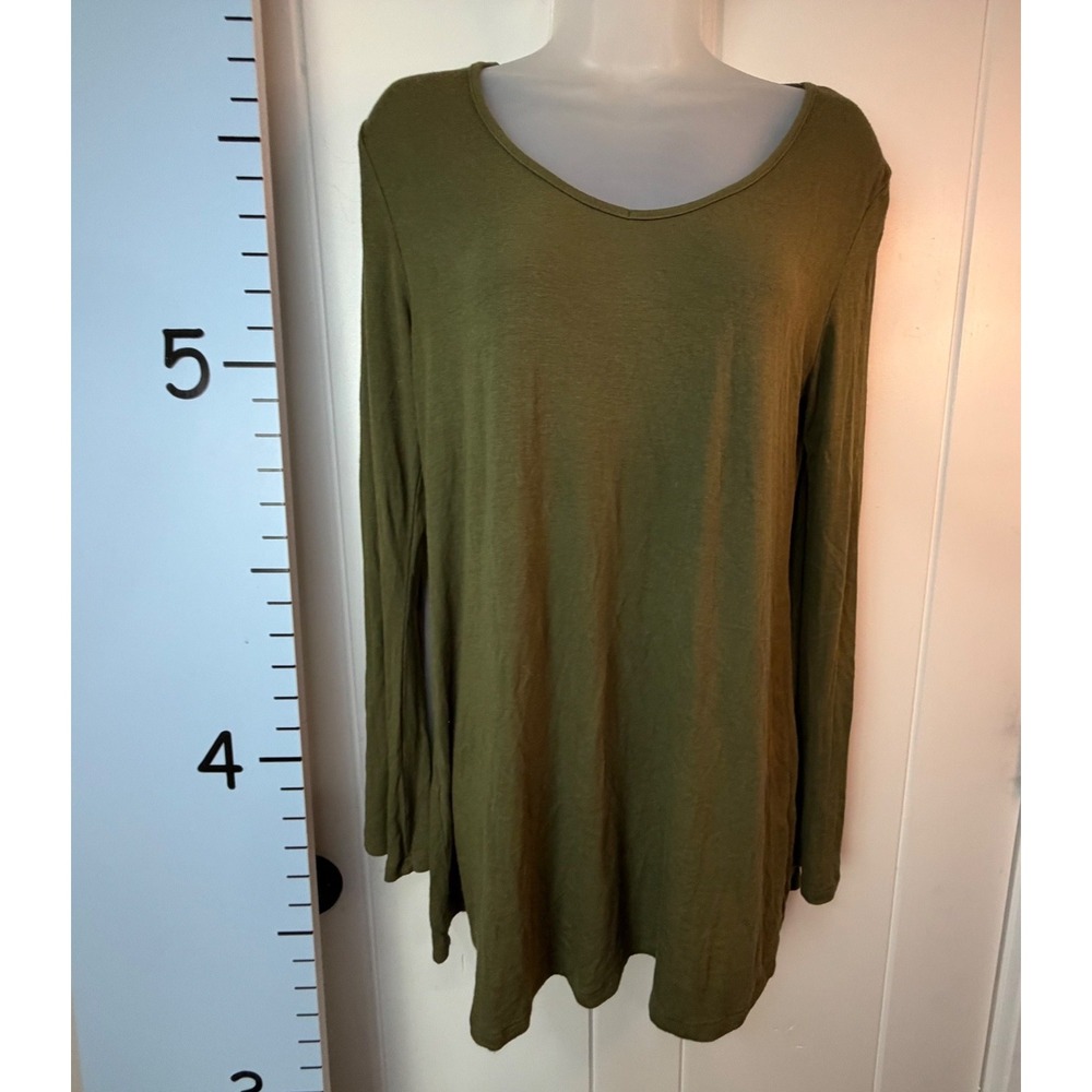 Made‎ By Johnny Dark Green Pullover Knit Sweater Bell Sleeves Womens Large